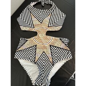 Women’s One Piece Geometric Print Swimsuit